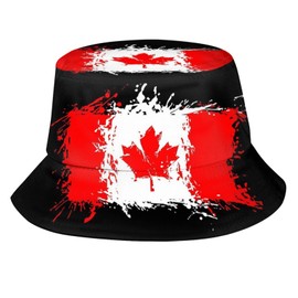 Canadian Flag Bucket Hats Summer Travel Beach Sun Hat Outdoor Canada Maple Leaf Cap Unisex
