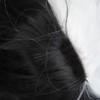 Black and White Short Curly Wig Women Cosplay Party Shoulder