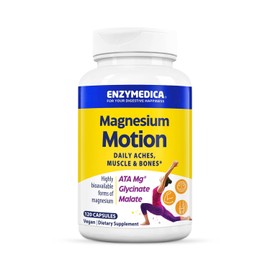 Enzymedica, Movimiento de magnesio con 3 formas de magnesio, ATA Mg, glicinato, malato, alivia dolores ocasionales, apoya huesos y msculos, 120...    