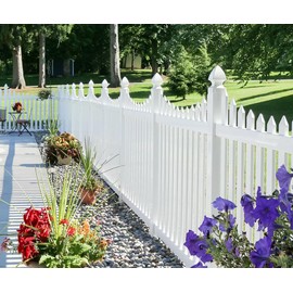 Canomo 4 x 4 inch White Gothic Style Post Caps Decorative Outdoor Vinyl Post Cover Caps for Fence, Staircase, Porch, Deck, Patio, Garden, 4 Pack