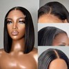 Prudenp 5x5 Skinlike Transparenrt Lace Closure Bob Wigs Human Hair