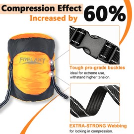 Frelaxy Compression Sack, 40% More Storage! 11L/18L/30L/45L Compression Stuff Sack, Water-Resistant & Ultralight Sleeping Bag Stuff Sack - Space Saving Gear for Camping, Traveling, Backpacking