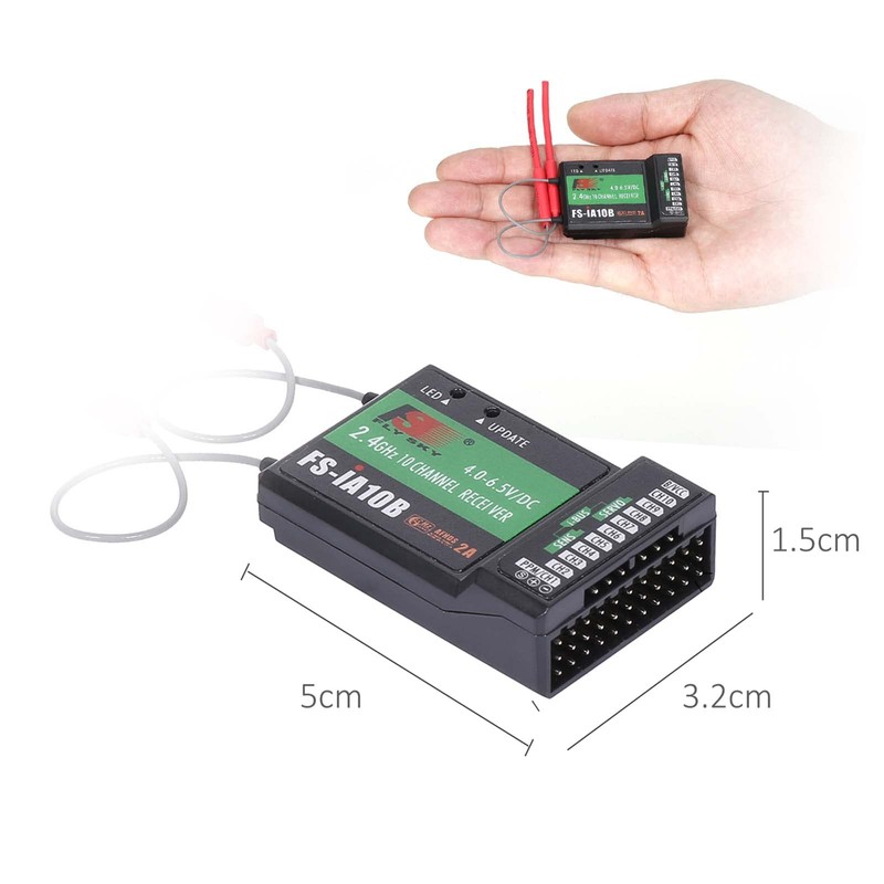 Goolsky FS-i6X RC Transmitter 2.4GHz 10CH AFHDS 2A with FS-iA10B