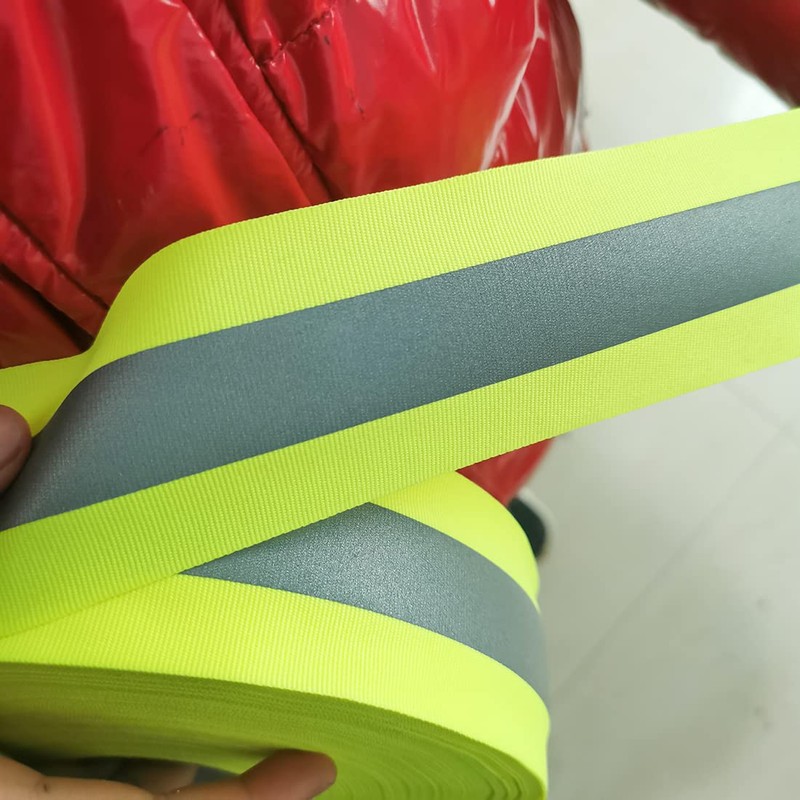 JINBING Silver Sew On Reflective Tape for Clothing Safety Fabric