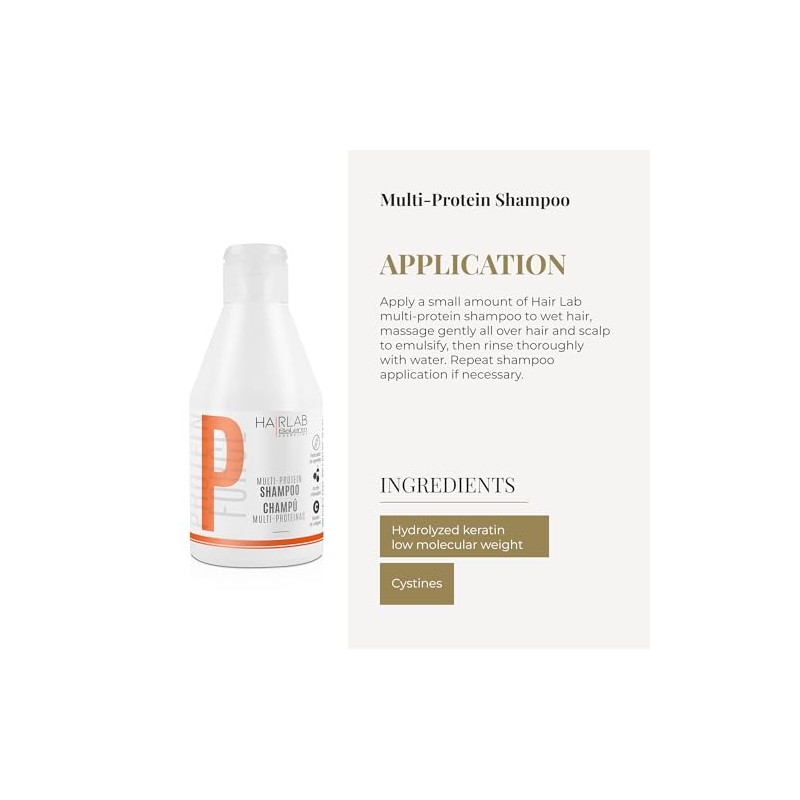 Salerm Hairlab Multi-Protein Shampoo, 10.6 Ounce300 ml