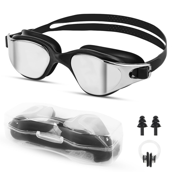 Wvu & Wvo Schwimmbrille Herren Damen, UV-Schutz, Anti-Fog Schwimmbrille Unisex