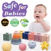Montessori Toys for Babies,Soft Stacking Building Blocks Rings Balls Sets,3