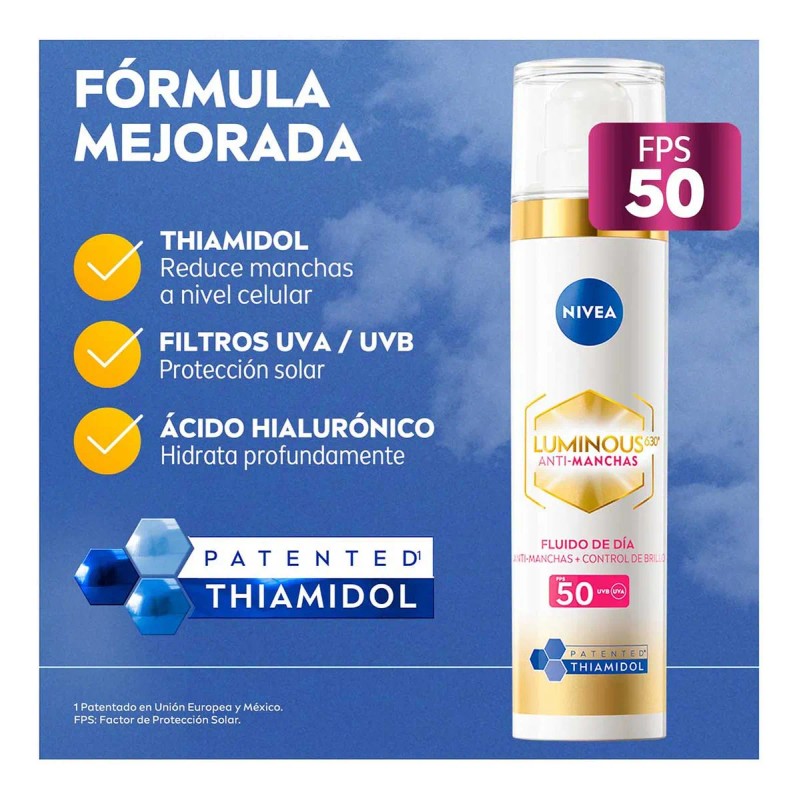 Fluido NIVEA Luminous Antimanchas Cellular Fps50 40ml Tipo de piel