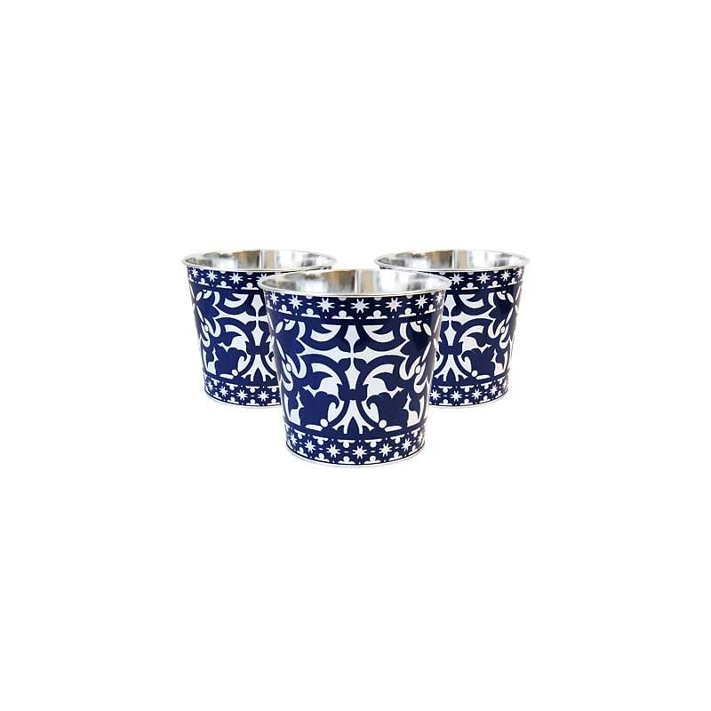 Fallen Fruits Decorative POTS ON Tray, Ideal for Herbs, Metal,