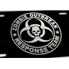 Zombie Response Team 2 Car Tag Diamond Etched on Black