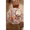 ISAENNE Design Linen Tablecloth for Round Tables,Paisley Style Table Cloth