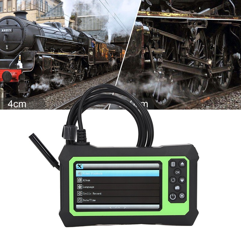Endoscope 8mm Lens 4.3in LCD Screen Borescope Camera IP67 Waterproof