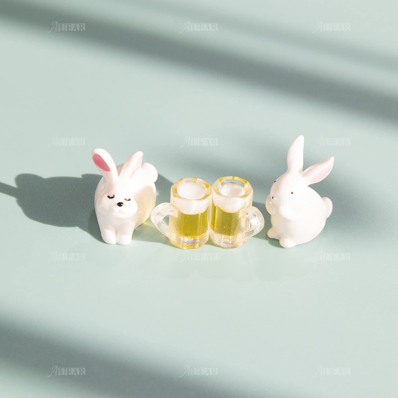 AUEAR, Lovely Mini Plastic Beer Cup Mug Model Mugs Miniature