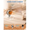 ECOWELL 15" Compact Modern Heater and Fan Combo, 1500W PTC