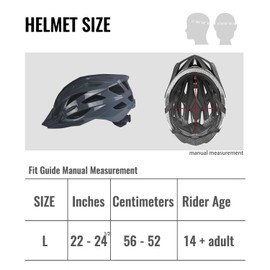 AISSTXOER Adult Bike Helmet for Men Women Adjustable Cycling Helmet (Black)