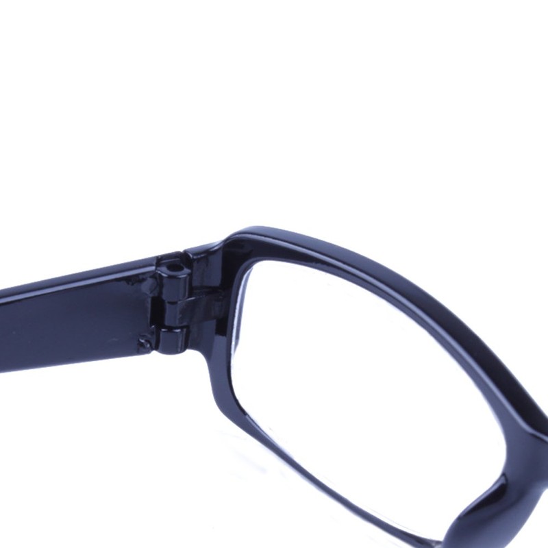 Inlefen Schlanke rechteckige Lesebrille Retro Vintage Brillen Herren Damen (black