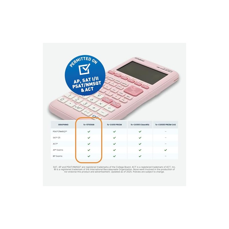 Casio fx-9750GIII Graphing Calculator | Natural Textbook Display | Python