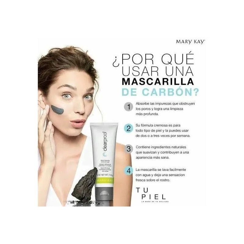 Mascarilla Facial Limpieza Profunda Con Carbón Clear Proof