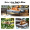 Veehoo Elevated Raised Dog Bed+Removable Dog Bed Mat-Cooling Outdoor Medium