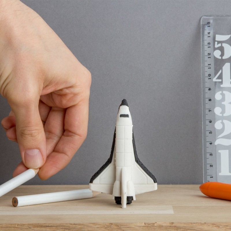 SUCK UK Fun Space Set Children's Pencil Eraser (Space Shuttle