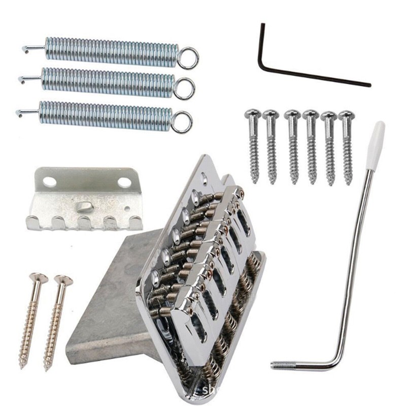 Chrome Tremolo Bridge System Electric Guitar Bridge Parts Set for