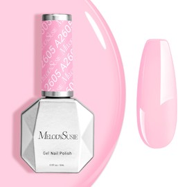 MelodySusie Light Pink Gel Nail Polish,0.5fl oz Nails Soak Off UV LED Macaron Pink Gel Polish Gift for Women Nail Art Manicure Salon DIY Nail Design Decoration at Home-A2605