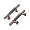 khtumeware 10 Pack 3 Inch(76mm) Drawer Handles Knurled Brushed Antique