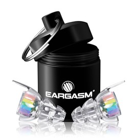 Eargasm High Fidelity Earplugs with Rainbow Filters - Reusable Noise Reduction Hearing Protection Ear-Plugs with Carrying Case for Concerts, Festivals, Raves, Musicians, Live Events, Sports