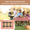 QoeCycth 6PCS Tablecloth Holder Clips Strap, Adjustable Elasticity Picnic Tablecloth