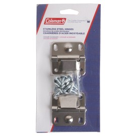Coleman Replacement Cooler Hinges (2-Pack) Stainless Steel 2 Steel Hinges & 8 Mounting Screws to Repair Coolers
