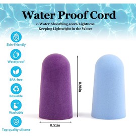 DERAYEE Ear Plugs, 10 Pairs Ear Plugs for Sleeping, Noise Protection Earplugs for Relaxing