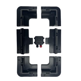 7PCS Solar Panel Mounting Brackets,Drill-Free,ABS Solar Panel Brackets,Support Kit for Roofs of RV, Caravans, Vehicles, Camper Vans, Garages, Sheds, Deck of Boats, (White) (Black)