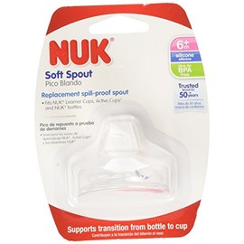 NUK Replacement Silicone Spout, Clear Pack of 2