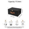 Tuza 3 Pack Foldable Storage Bin with Lid, Heavy-Duty Fabric