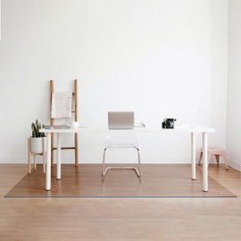 OXIGG Large Clear Floor Mat - Pet Flooring Protector, Plastic Rug Protector, Vinyl Floor Mat - Ideal for Hardwood Floors, Home & Office Use (Clear, 120x250CM/3.9X8.3FT)