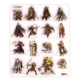 Set of 16 Acrylic Miniatures DND 2D Figures for Dungeons and Dragons Starter Set D&D 5E Plastic Role Playing Miniatures Accessories for Role Playing Games like Pathfinder Gifts for DM Players