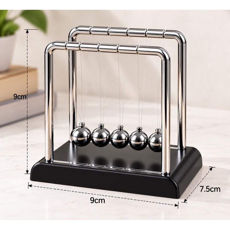 Newton's Cradle Balance Balls for Physics Demonstrations – Metal Pendulum