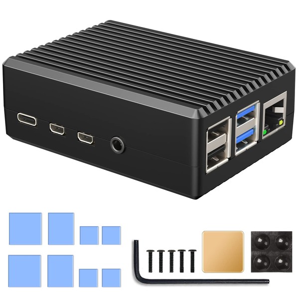 Miuzei Raspberry Pi 4 Case with 4B Case Aluminium Passive