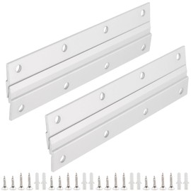 Murtenze 6 Inch French Cleat Picture Hanger Z Hanger, Aluminum Interlocking Wall Mounting Bracket Hardware Kit Z Clips for Hanging Wall Painting, Picture, Whiteboard, Headboard, Artwork (2 Pairs)