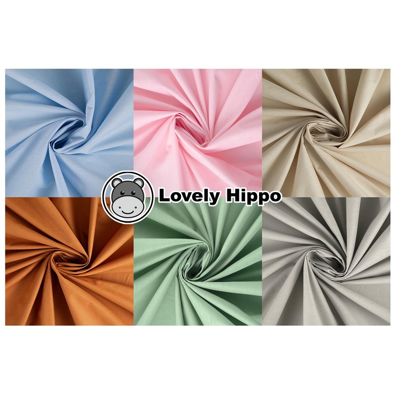Lovely Hippo 2 x Fitted Sheets 80 x 160 cm,