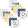 Hudson Baby Unisex Baby Flannel Washcloths, Construction Work 12Pk, One