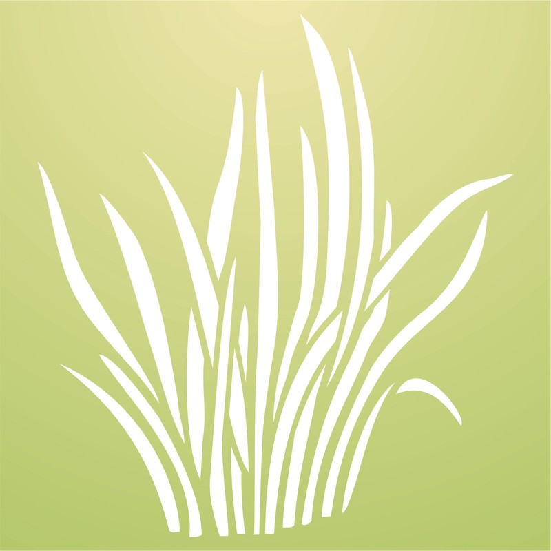 Grass Stencil - 25.5 x 29 cm (L) - Reusable