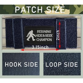 2 PCS Hide and Seek Champion Tactical Funny Patch Embroidered Applique Emblem Hook and Loop Patch for Coat,Helmets,Biker,Jeans,Hats,Backpacks,Uniforms,Jackets,Pouch,Bags,Vests,Armband