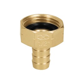 Truper CF-1/2B, Conector sencillo 1/2", hembra, de latón maquinado