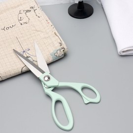 NatSumeBasics 8" Fabric Scissors Mint Green Sewing Scissors Craft Tailor Shears Heavy Duty Scissor Professional Dressmaker Shears Home Office Scissors (Green)