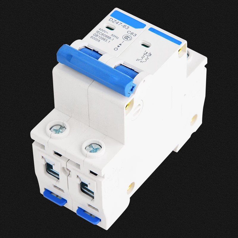 AC 400V Circuit Breaker DIN Rail 63A 2P Home Overload