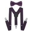 AWAYTR Child Kids Suspenders Bowtie Set - Adjustable Suspender Set