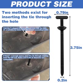 150Pcs Universal Cable Tie Buckle, Zipper Clips Heavy Duty Plastic Plastic T Zip Ties Self-Locking Holder for Car Daily Repair Quick Fixing Multipurpose