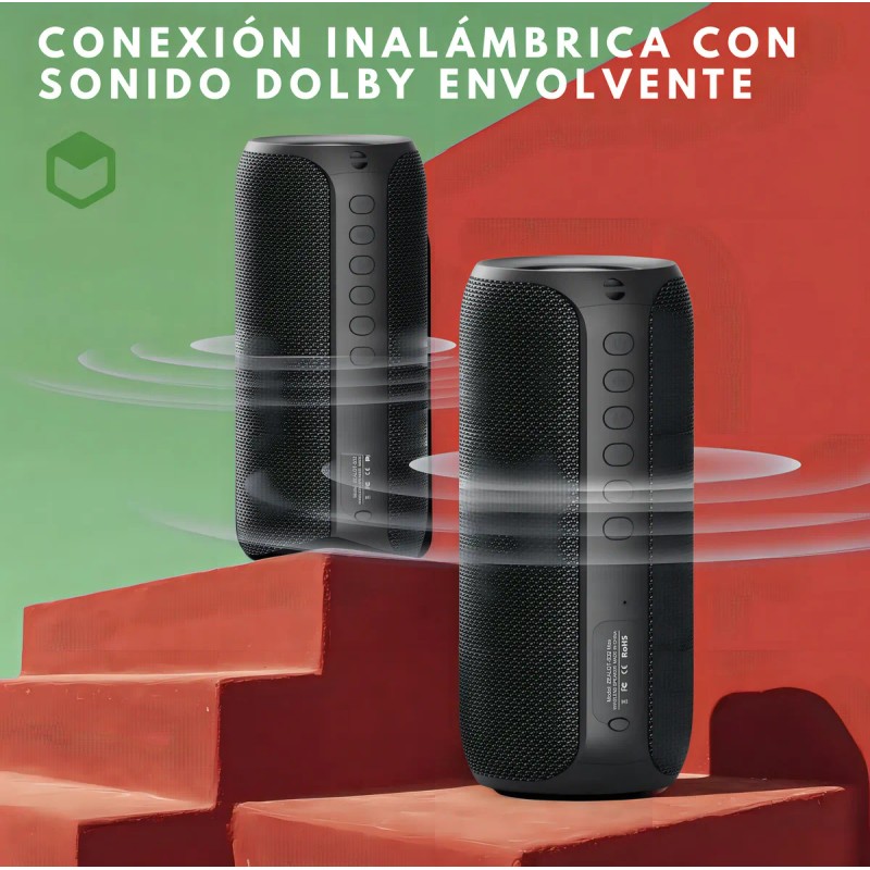 Bocina Zealot S51 s51 portátil con bluetooth waterproof negra