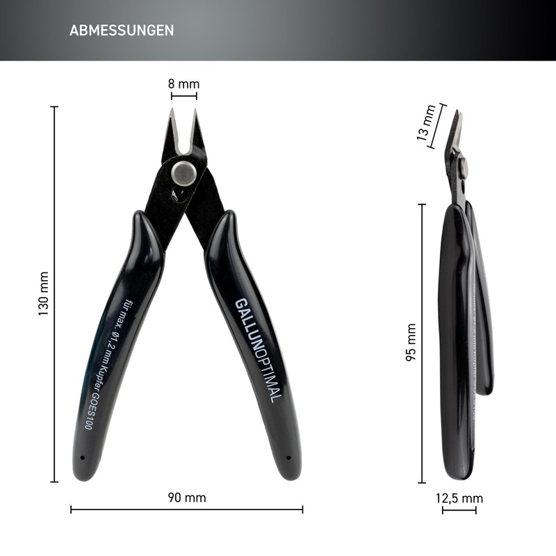 GALLUNOPTIMAL Set of 2 Electronic Side Cutters Mini Side Cutters